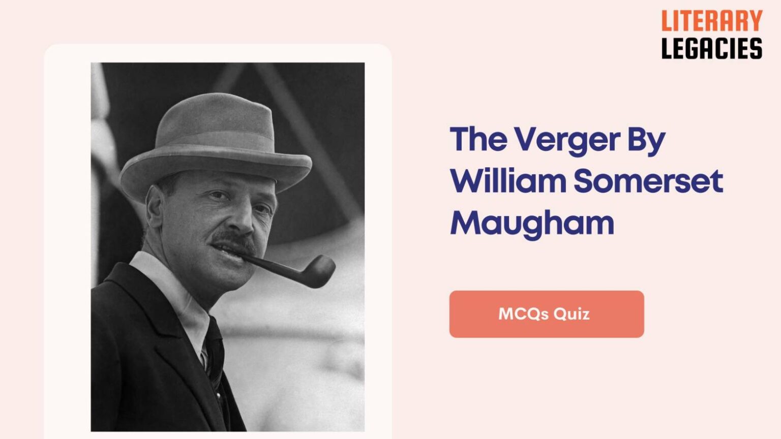 The Verger By William Somerset Maugham MCQs Quiz Questions And Answers (1)